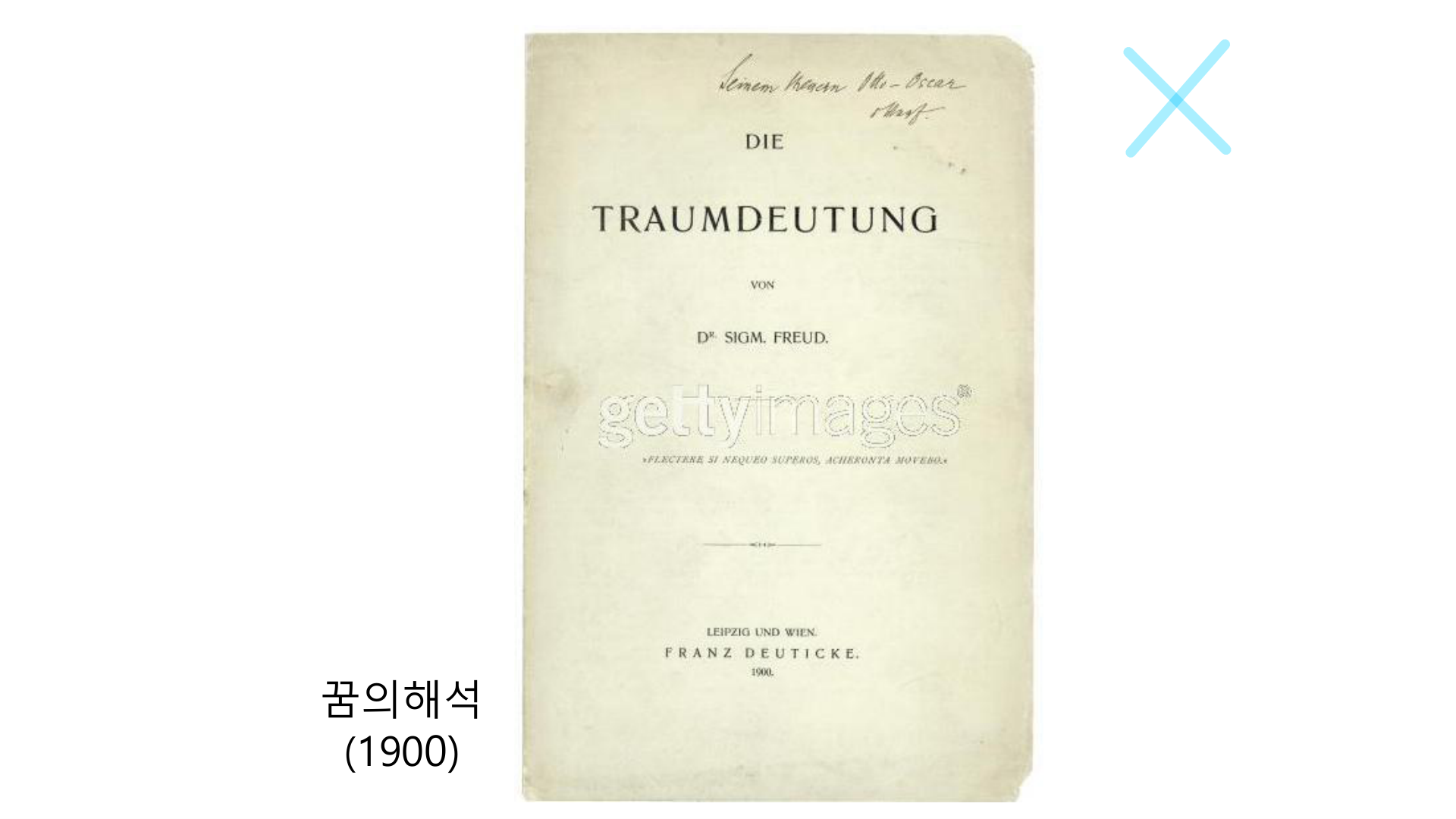 『Die Traumdeutung(꿈의 해석)』 1900년 초판 표지.